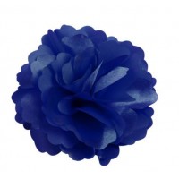 Mėlyna šilkinė gėlė-segtukas