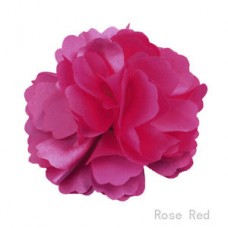 Rožinė šilkinė gėlė-segtukas